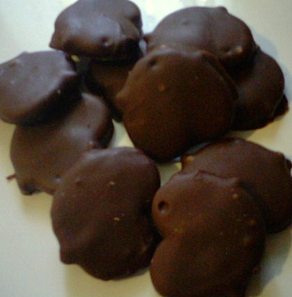 Chocolate and Toffee pretzels - Not a great picture, but you get the idea.