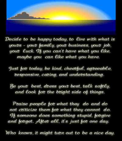 To be Happy  - Take a Good Decision
