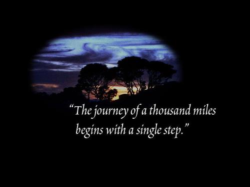 Life Theme - everything starts with single step