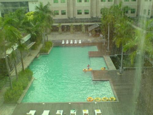 Hotel Helang swimming pool - Langkawi - the photo is taken from Hotel Helang. Hotel Helang is a hotel beside Langkawi Island's airport....