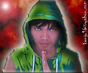 This is me - This is me on my emo look... I edited this picture myself using Adobe Photoshop... Does it look a little devilish? Haha! Well, it appeared on our scool publication...