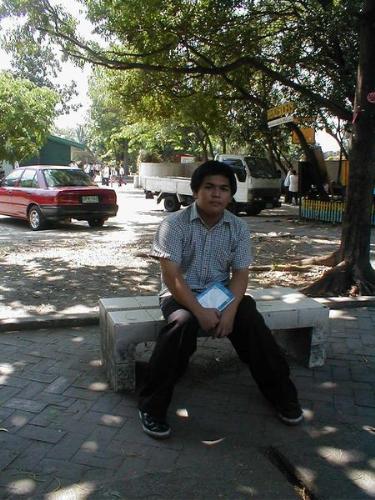 1st year college photo - That's in PUP, my alma matter. I like that photo of myself so much, I don't know why.
