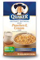Peaches and cream oatmeal - Peaches and cream oatmeal breakfast