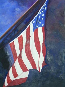American Spirit - Painting of the American Flag.