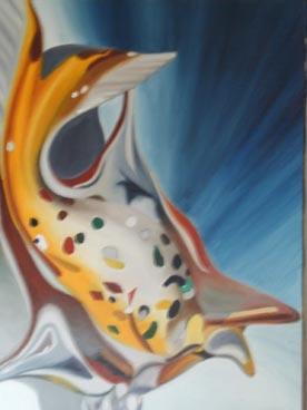 Glass Fish - Oil painting of a glass fish.