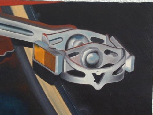 The Pedal - Oil painting of a bike pedal.