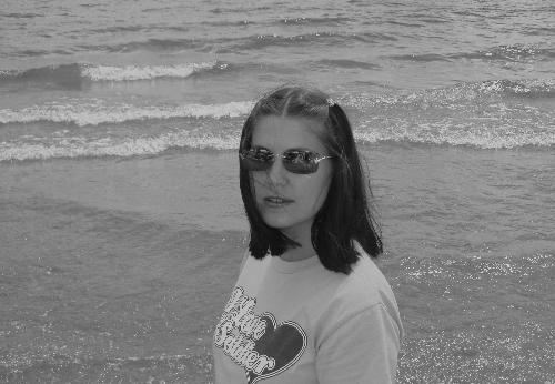 the beach - picture of me at the beach (lake michigan)