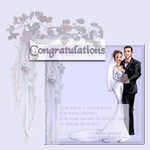 Eternal Flame - Bride and groom congratulations tag