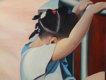 Child at Play - This is a painting of my friend's daughter, at age 4. She is studying to be an attorney.