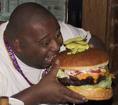 Big Guy Eating Big Burger - Giant Guy killing that Giant burger lmfao!!!!
