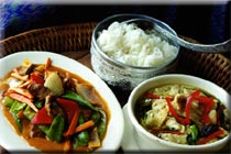 Thai food - Spicy, delectable Thai dishes - tomyam and red curry
