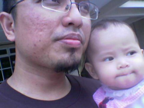 Lankapo and daughter - My picture with damia at our home in Shah alam