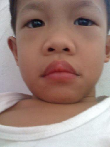 My 5 year old, self portrait  - My 5 year old kid(and my 3 year old too) loves taking photo of himself.