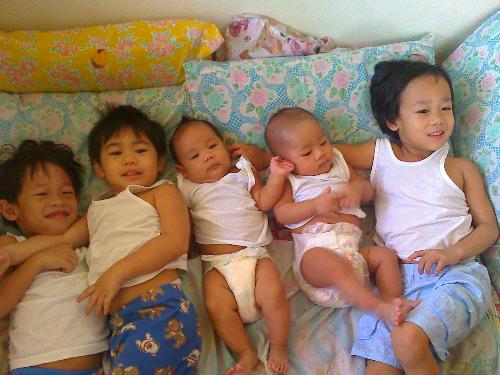 cousins! - My 3 boys and their two cousins.  5 boys in the family!
