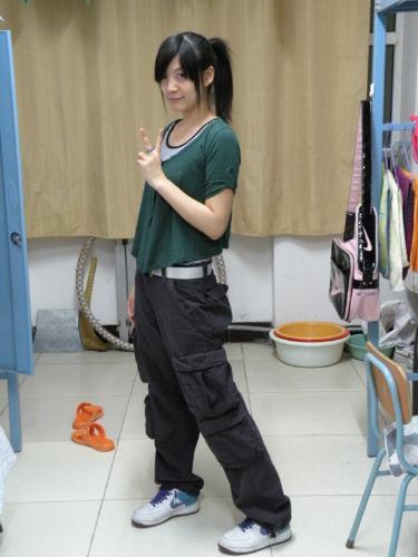 classmate - she is my classmate,i think she's temperament outgoing and naivate,i like