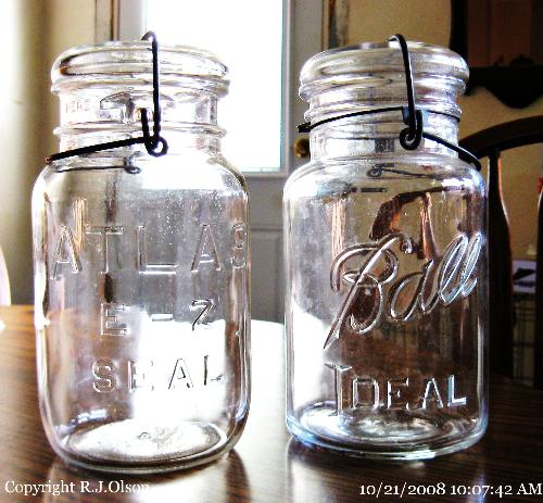 Older Canning Jars - From the farm. 