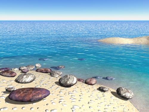 Desert Shore - Two Extremes yet together...Desrt is dry and ocean so full...Still the shore remains there...Its like the remnants of those deams we had been so close to achieving...