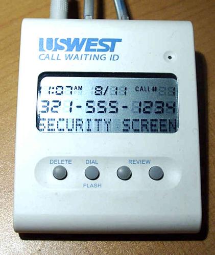 caller id - caller id is used to screen your calls