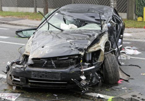 Haider's car - Haider's car after the accident