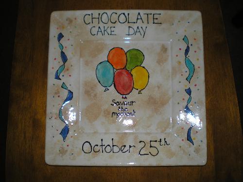 CCD Plate - Chocolate Cake Day Plate