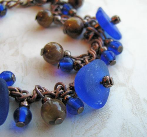 Cobalt Blue Sea Glass bracelet - Still un-named, but thanks to my friends here at myLot, I'm getting closer to a name. I thought I'd upload another image.
