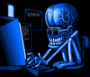 IT skeleton avatar - Skeleton typing...