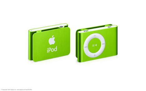 Ipod green - Ipod shuffle green from apple, comes with 2gb and 1gb.