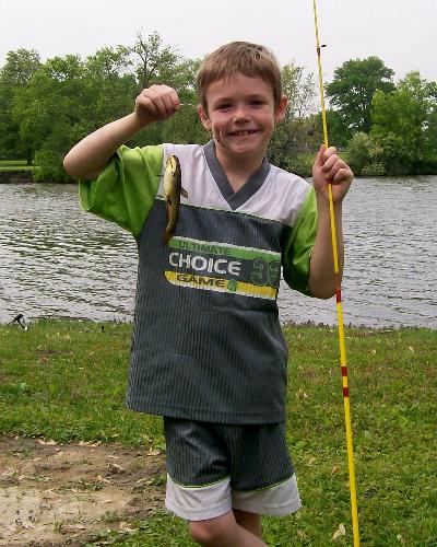 Fishin' - Look mom! I caught a fish!