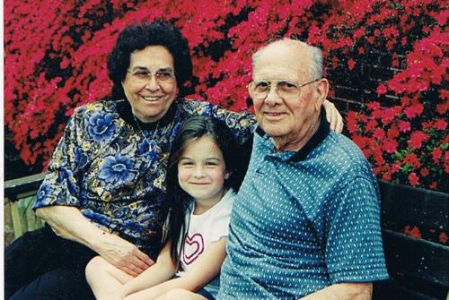 Mom, Dad & Neice - This is one of the last pictures I have of my Mom. That is my Dad & my brother&#039;s daughter sitting there with her. She looked good for 83 years old.