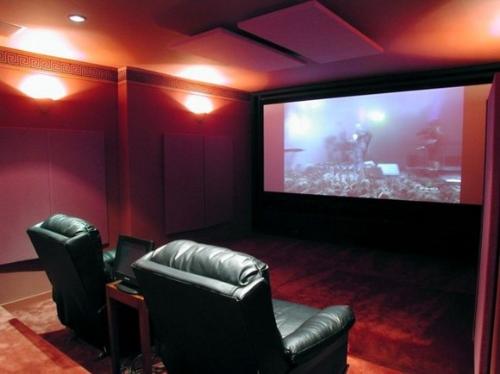 tv - a big screen tv and movie theatre