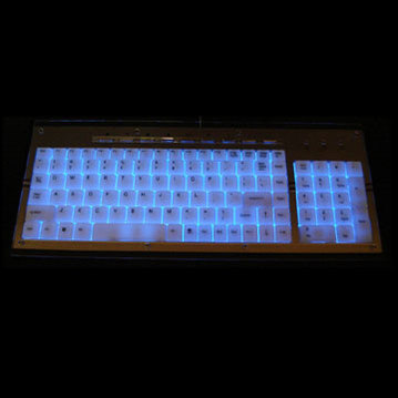Keyboard Light - This is a keyboard with its keys lightened. Perfect for using at night.