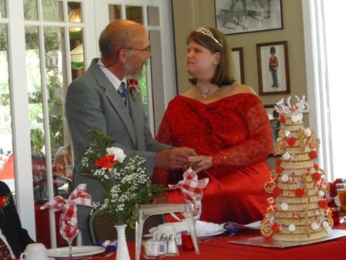 My husband and I  - Our second wedding in August. We eloped in September of 2007, but we wanted to have a ceremony with friends and family in Canada, so we did.