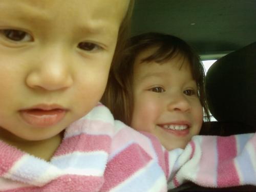 my pride and joy - this was a stolen shot done by me. M daughters shirlann 4, and shiloh 2