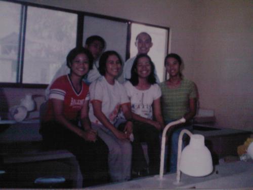 secretbear - secretbear with friends and classmates in a classroom at wet lab