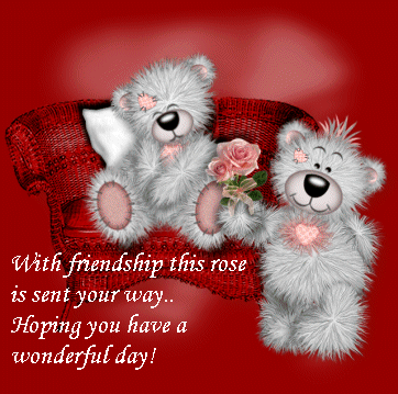 Friends - A teddy bear which is liked by every one and a best gift to present to a friend and make the friend happy.