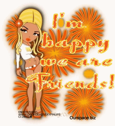 Friends - I am happy that we are friends, a cute girls which is glittering and gorgeous.