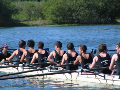 AAC eight+ @ france - the junior team of Academica(portugal) @ Bordeaux, France, during a international regata against Senior teams.