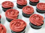 muffins - red chocolate on top