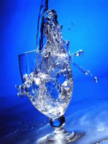 water - cheers....