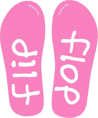 Pink flip flops - pink flip flop outlines