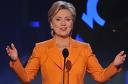 the look i wore for Halloween - Hillary Clinton in signature orange suit at podium