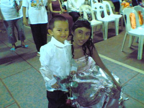 ate and baby cj - my son with her big sister Gladys (neighbor)