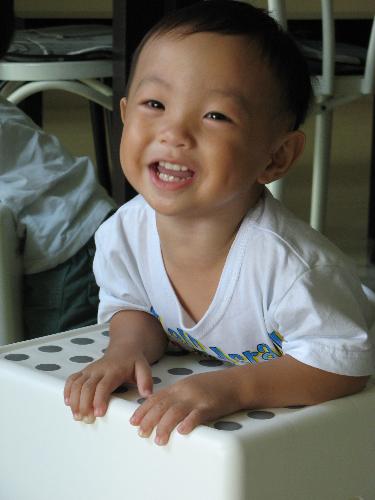 'Oh How We Have Grown' - Even before Evan is able to express himself, he is able to laugh out loud to the delight of his parents and grandparents who watch him grow progressively into a fine young boy.