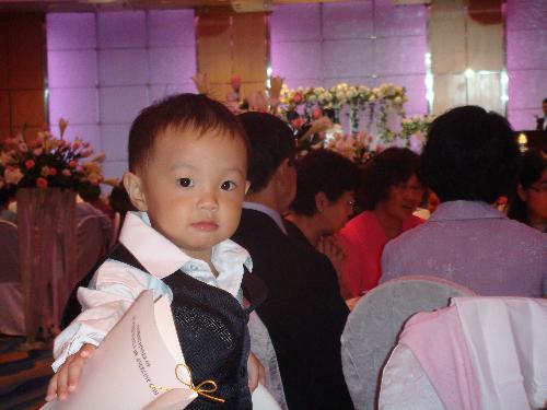 Small n Smart  - Evan is small but looks smart when all dressed up for a formal occasion like his aunt's wedding dinner.