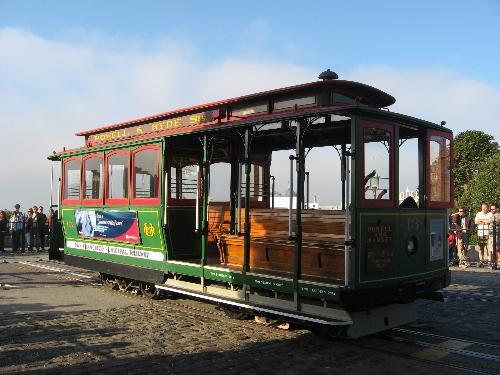 Cable Car - San Fransisco's famous cable car at Hyde Park.