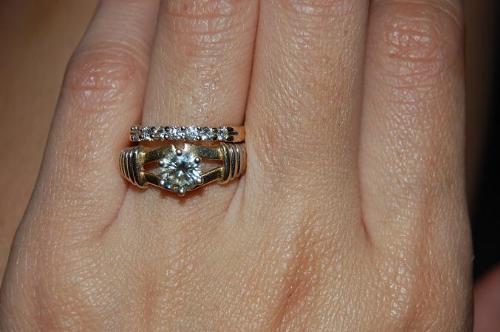 rings - my engagement ring and wedding ring