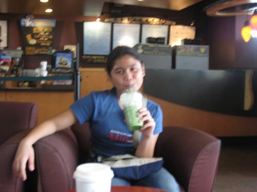 green tea  - keith sipping green tea