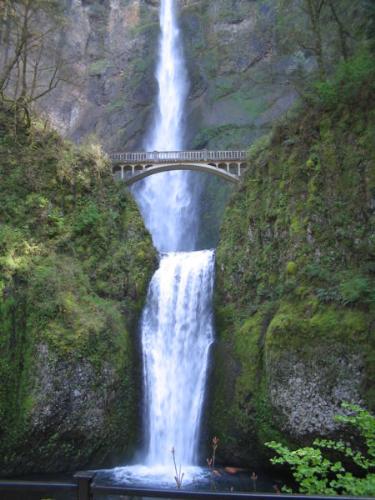 Multnomah Falls - This awesome waterfall is located near Portland Oregon, in the Columbia River Gorge