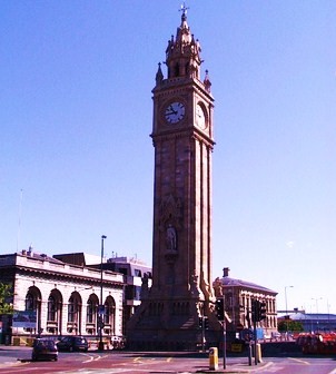 Belfast - Albert memorial clock, High street, Belfast