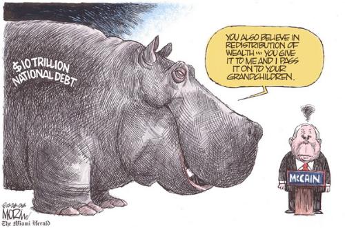McCain's own style of 'wealth-spreading' - The choice is clear, Obama/Biden '08.